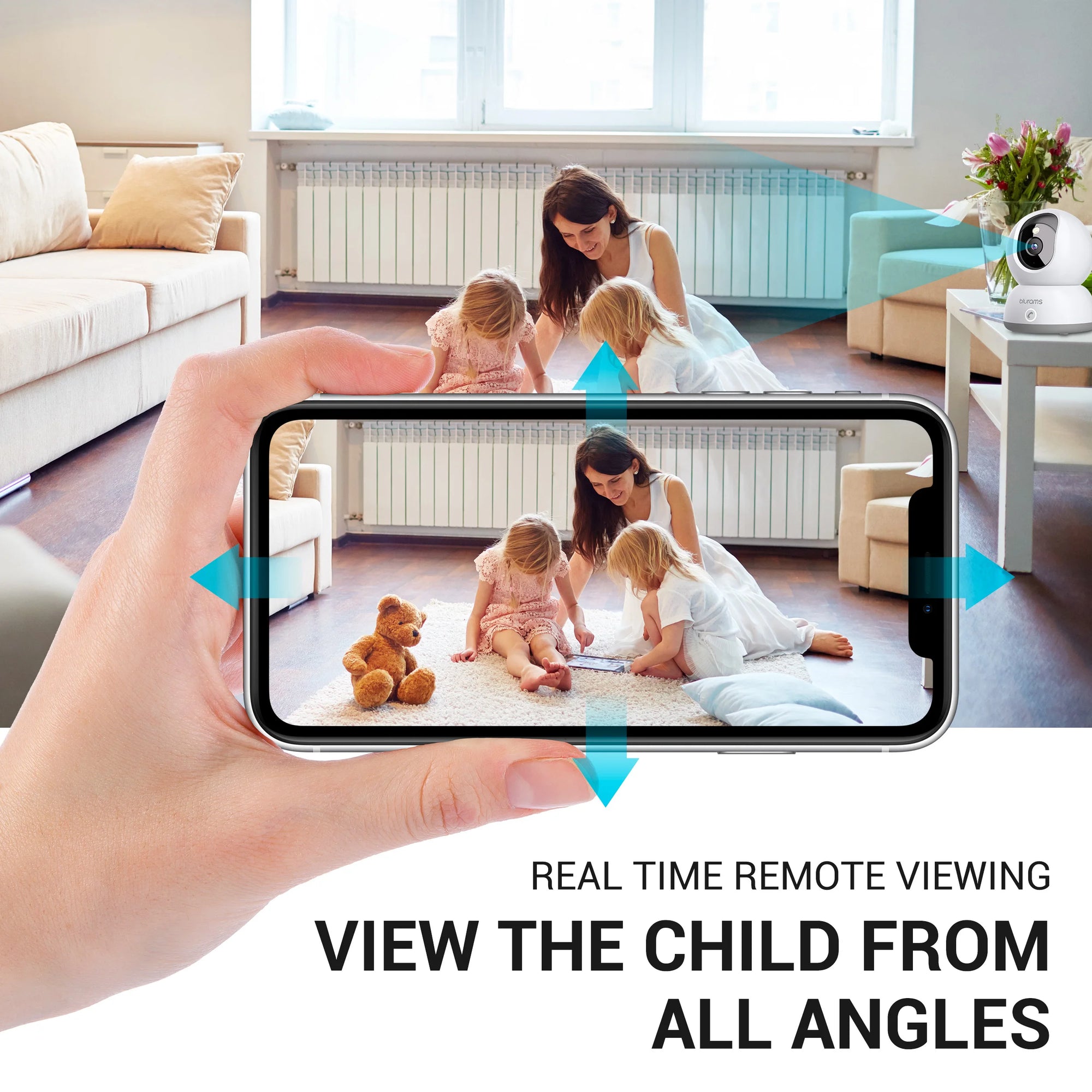 Blurams 2K Home Security Camera - 360° Pet Monitoring & Talk