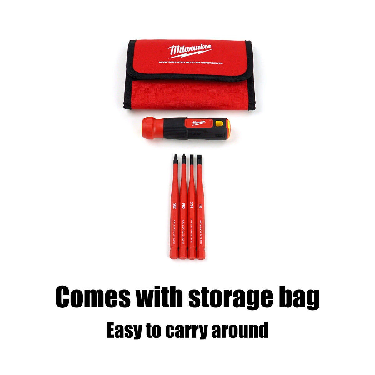 Milwaukee 4-in-1 1000V Insulated Slim Tip Screwdriver Set