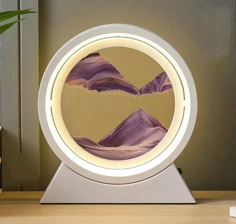 Calming Sand Art Lamp - Elegant Stress Relief Hourglass Decor