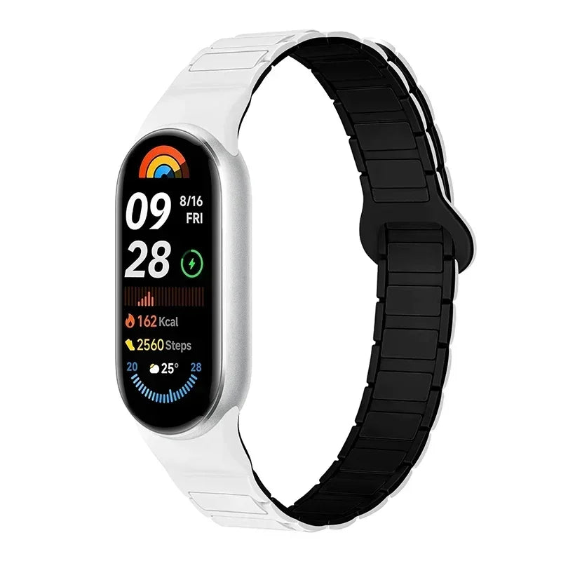 Premium Two-Tone Silicone Sports Watchband for Xiaomi Mi Band 8/9/10