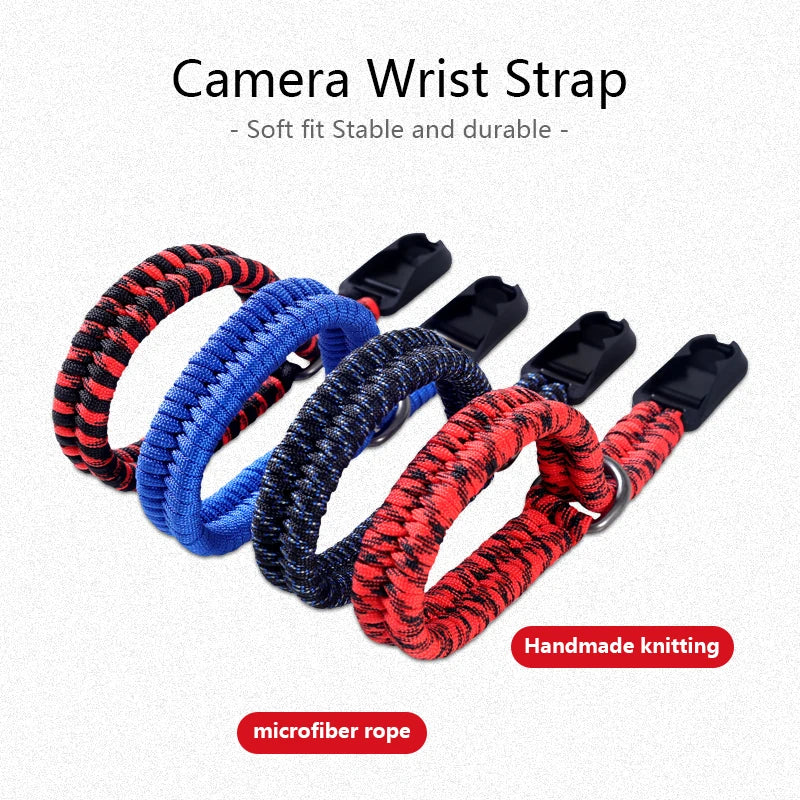Adjustable Hand-Braided Camera Wrist Strap for Nikon, Canon, Sony