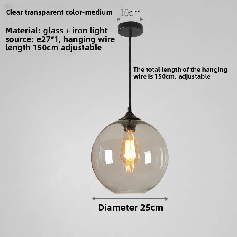 Colorful Handcrafted Glass Ball Pendant Light for Modern Dining Spaces
