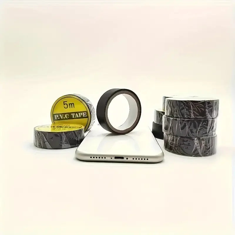 High-Temp Black Rubber Electrical Tape - Durable Insulating Adhesive, 10 Pack