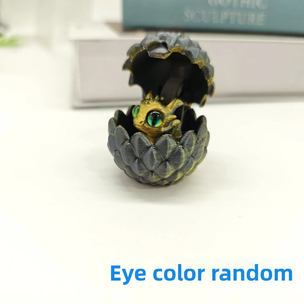 Artistic 3D Printed Dragon Egg Statue - Unique Home Decoration