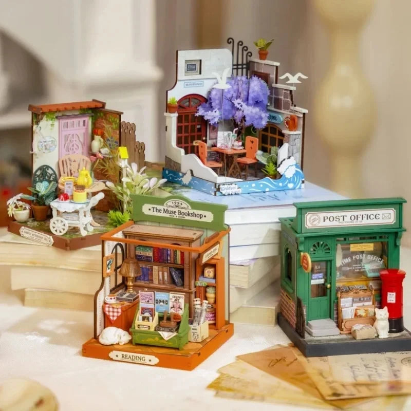 Robotime Rolife Miniature House Building Kits for Kids - 4 Designs