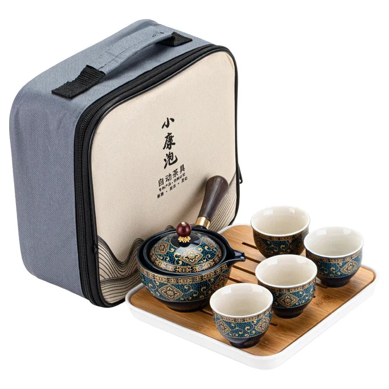 Portable Sand Ceramic Kung Fu Tea Set - Perfect for Gifting