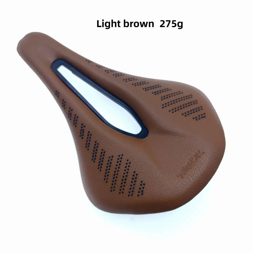 Comfortable Ultralight Bicycle Saddle - Breathable PU Retro Design
