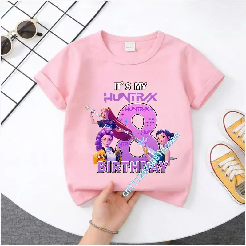 K-Pop Demon Hunters T-Shirt - Fun Summer Tee for Kids 7-13