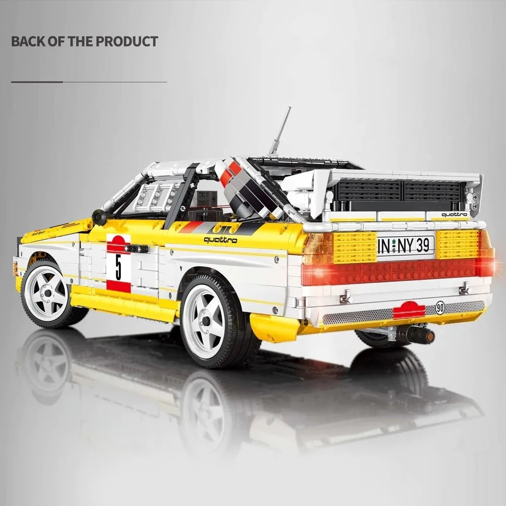 3887-Piece Retro Rally Car Building Blocks - Creative DIY Model Set