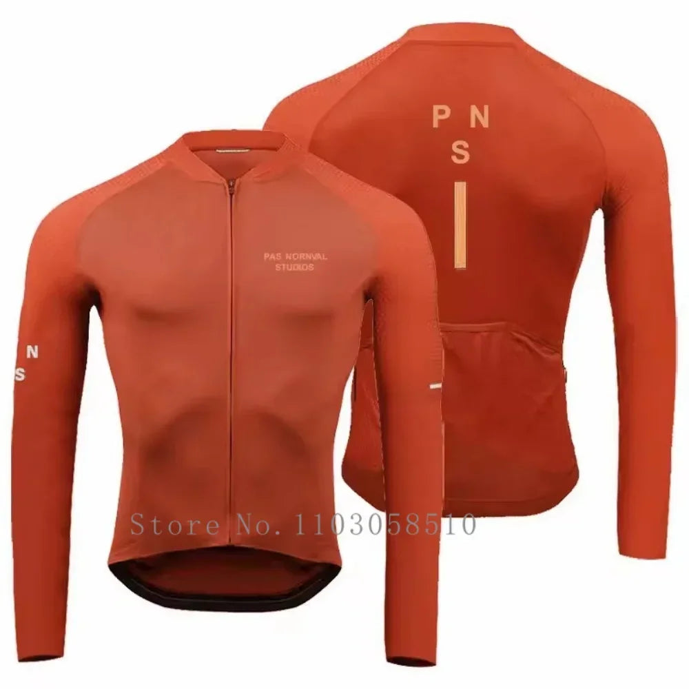 PRO Team Men's Breathable Long Sleeve Cycling Jersey & Bib Pants Set