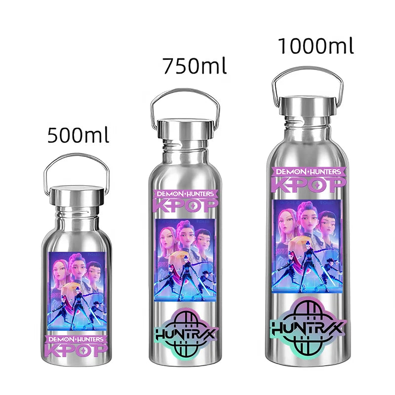 KPop Style Stainless Steel Water Bottle - 500/750/1000ML