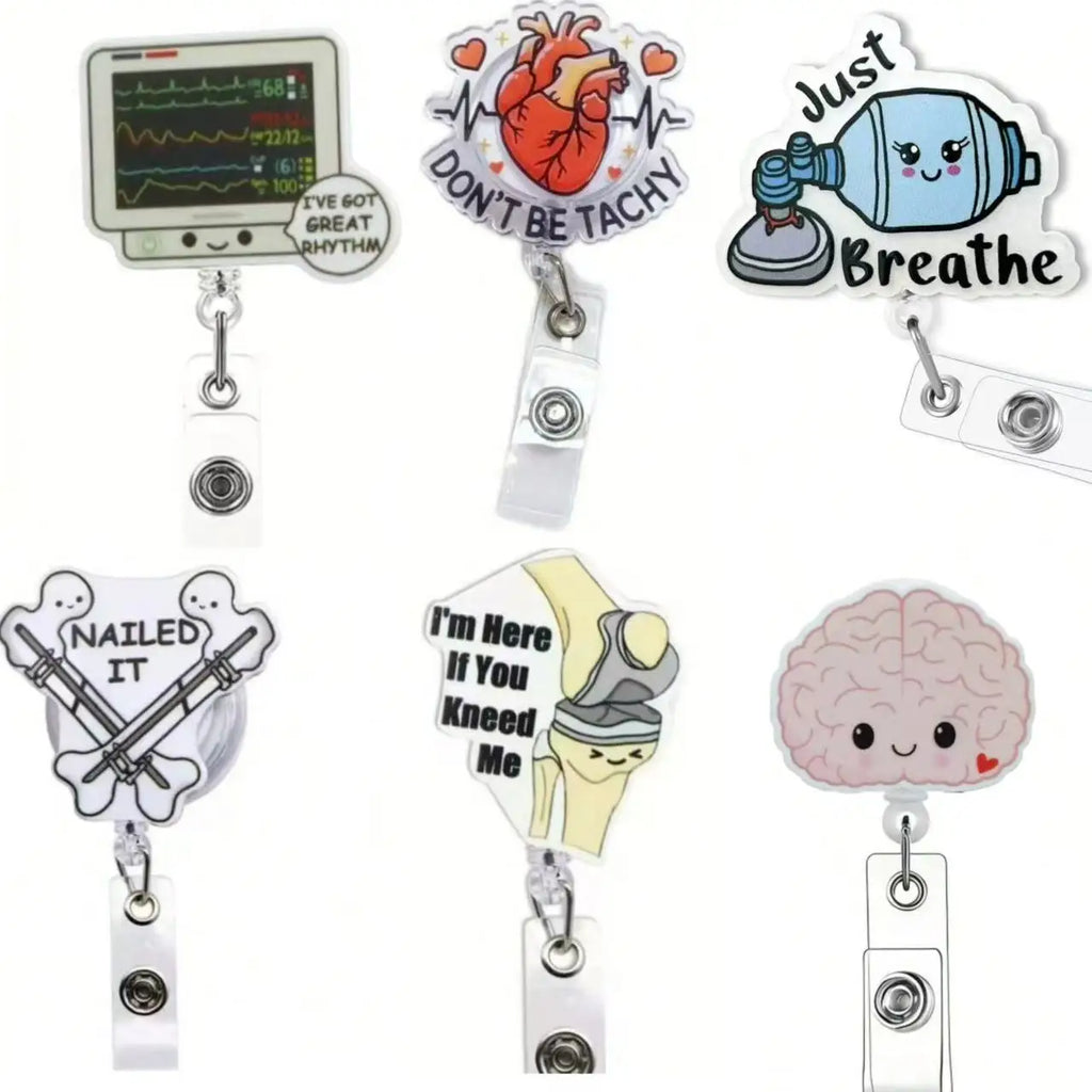 Cute Medical-Themed Retractable Badge Reel for Healthcare Professionals