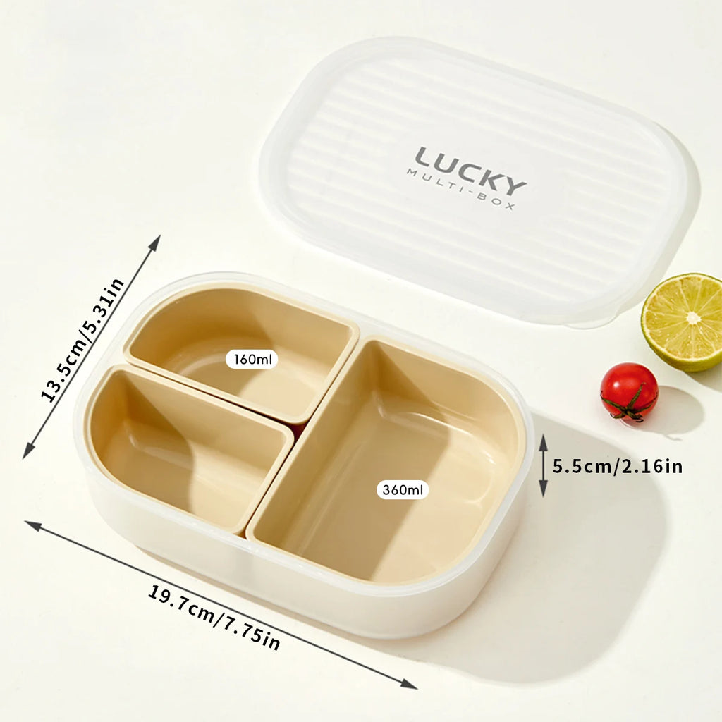 3-Compartment Food Storage Box for Fresh Keeping | Kitchen Organizer