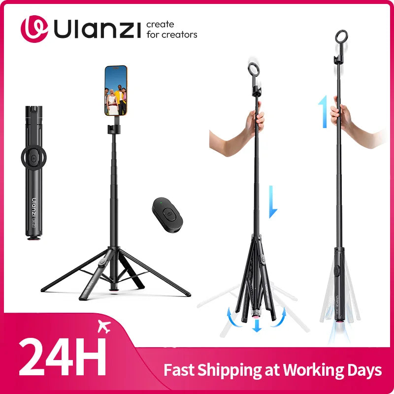 Ulanzi SK-21 Magnetic Auto-Open Tripod & Selfie Stick for Smartphones