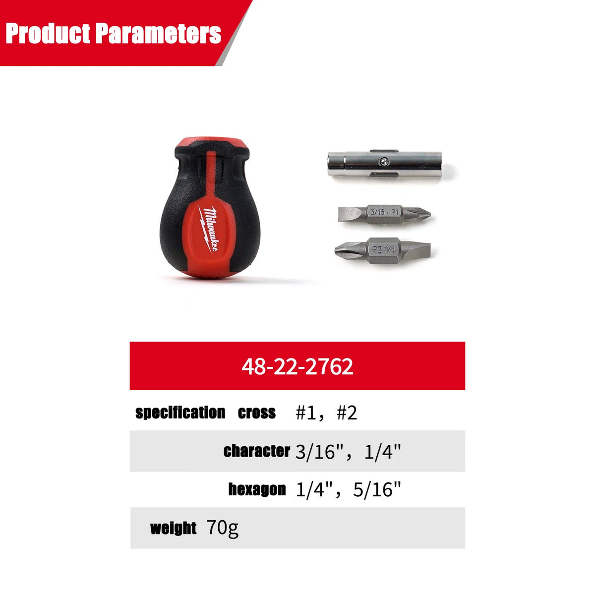 Milwaukee 6-in-1 Multifunctional Screwdriver for Precision Tool Maintenance