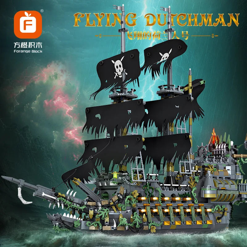 2434Pcs Flying Dutchman Pirate Ship Building Blocks Model for Kids
