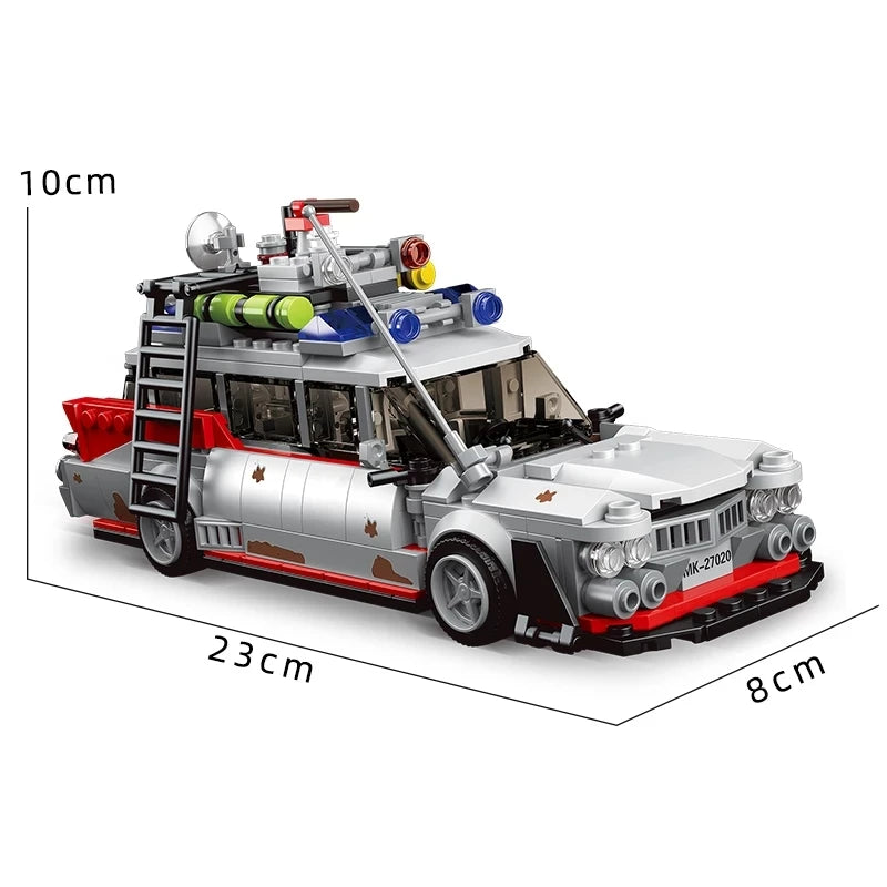 MOULD KING 27020 Mini ECTO-1 Car Model Building Blocks for Kids