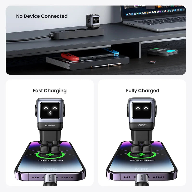 UGREEN 65W GaN Fast Charger - Unique Uno Robot Design