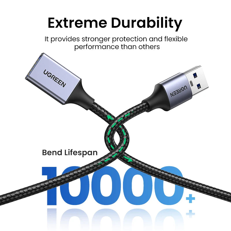 UGREEN USB 3.0 Extension Cable - High-Speed, Durable & Versatile