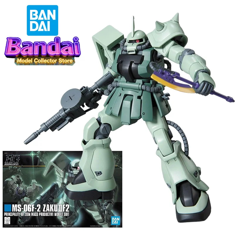 Bandai HGUC 1/144 Zaku MS-06F2 Model Kit - Anime Gundam Action Figure