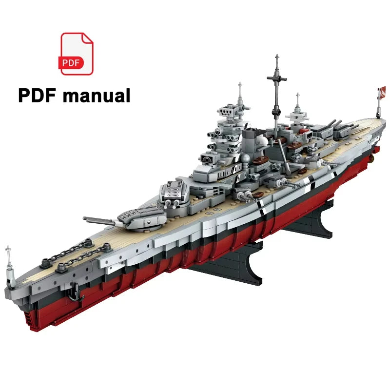 MOULD KING Military Missouri Battleship Model Building Blocks Set