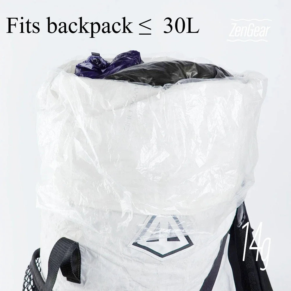 Ultralight Waterproof Backpack Liner - 14g Dry Bag for Hiking & Camping