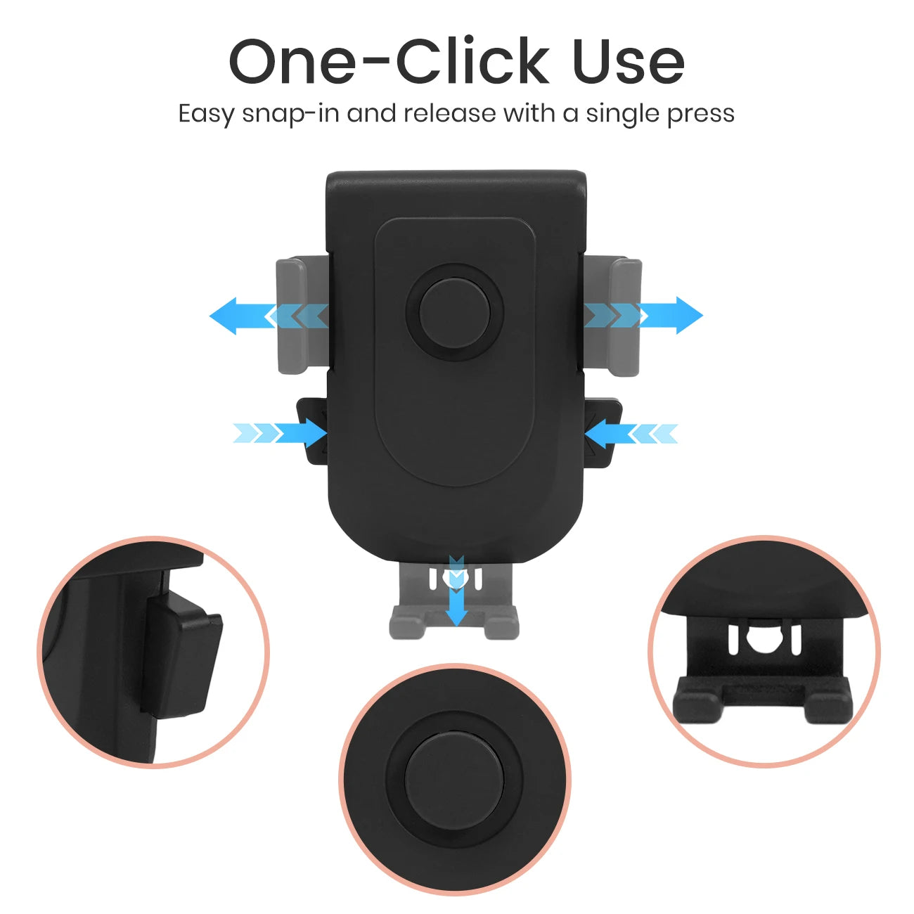 Versatile Phone Holder for Strollers & Shopping Carts - 360° Rotation