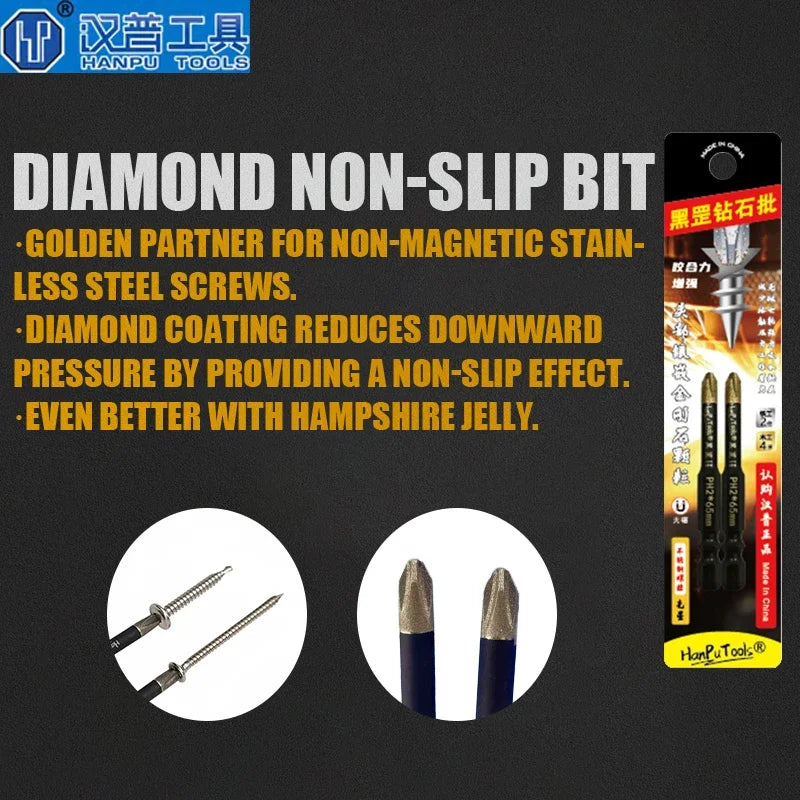 HANPU PH-2 Diamond Non-Slip Bit for Power Tools - Ultimate Grip