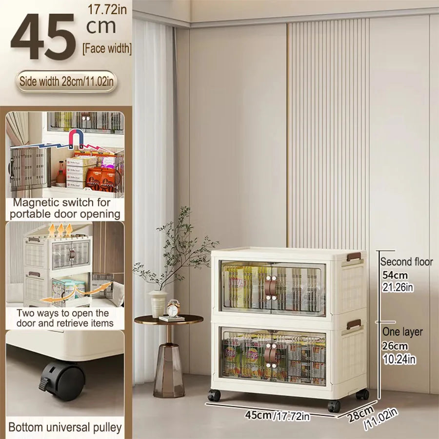 Eco-Friendly Large Capacity Folding Storage Cabinet - Space Saver