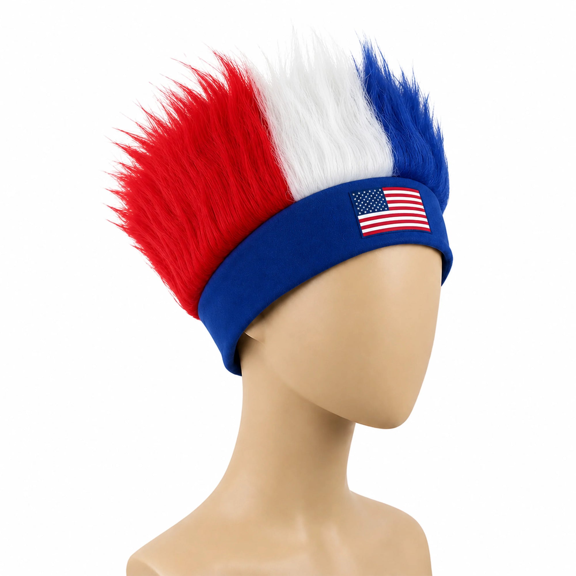 Ultimate World Cup Fan Wig - Vibrant National Flag Colors