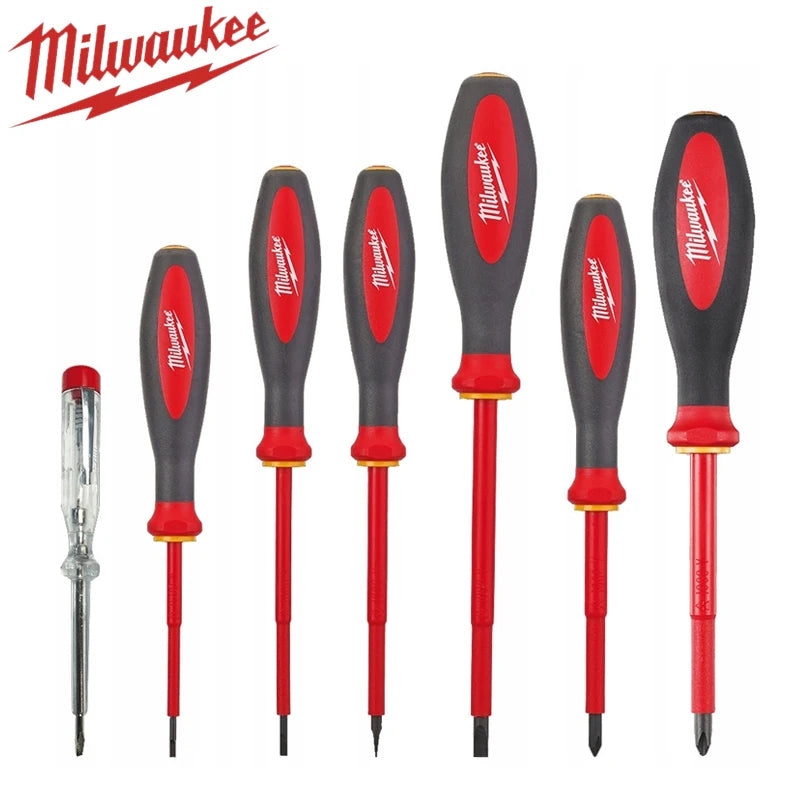 Milwaukee 7-Piece VDE Insulated Screwdriver Set - Durable & Comfortable