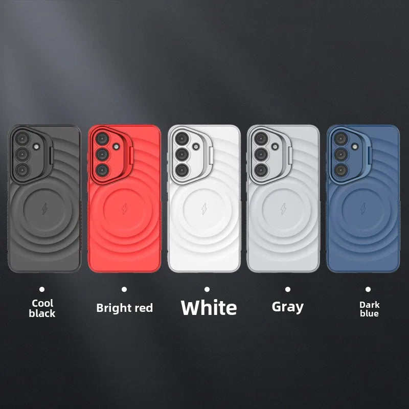 Protective Galaxy S25 Ultra Case with Magnetic Lens Holder & Kickstand