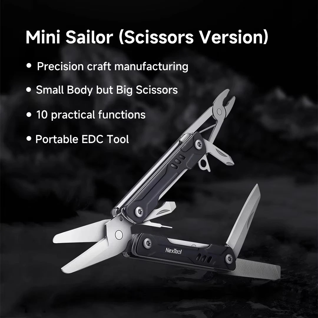 NexTool 10-in-1 Mini Sailor Scissors EDC Multitool for Everyday Use
