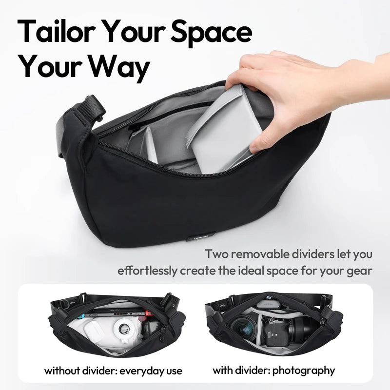 Ulanzi HMN1 Lunar Sling Bag - Stylish Crossbody for Camera & Smartphone