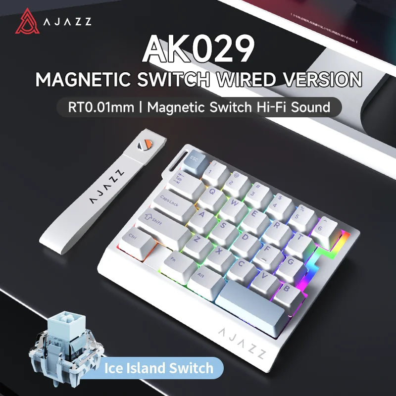 AJAZZ AK029 HE Wired Mini Mechanical Gaming Keyboard - 29 Keys