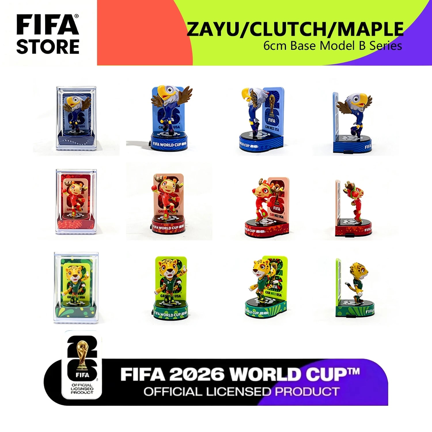 2026 FIFA World Cup Mascot 3-Piece Collectible Set - Fan Memorabilia