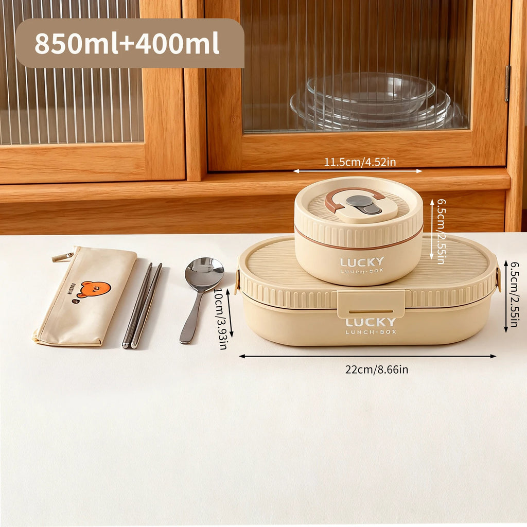 850ML Stainless Steel Thermal Bento Lunch Box - Perfect for Kids