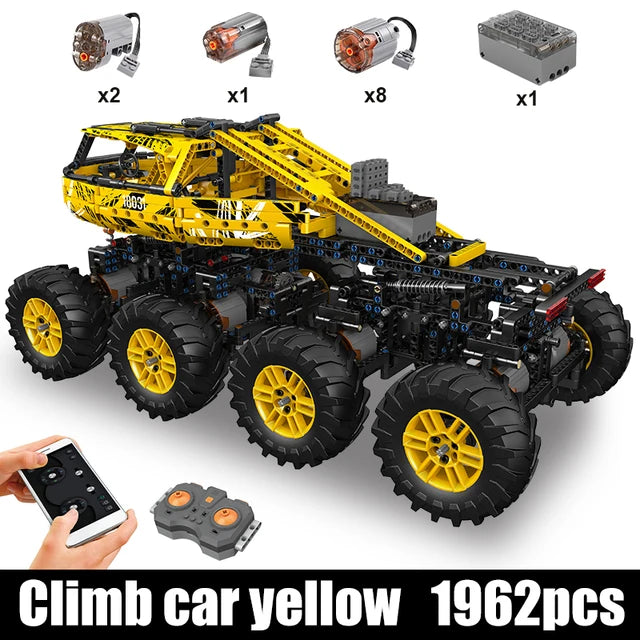 MOULD KING Remote Control Climbing Truck Building Blocks for Kids