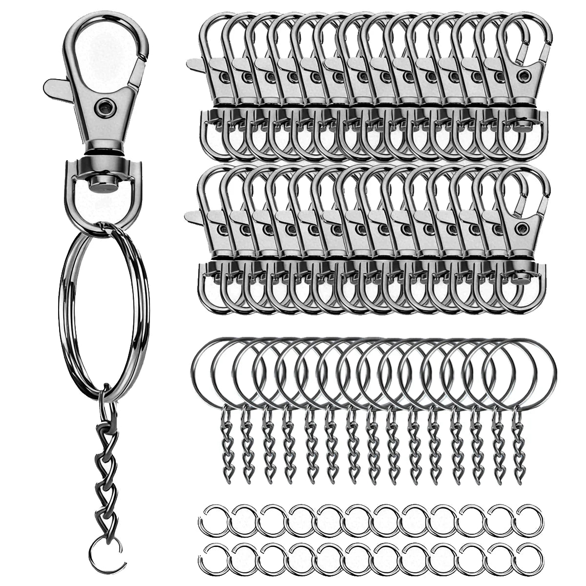 Zinc Alloy Keychains with Lobster Clasp for DIY Crafts & Bag Accessories