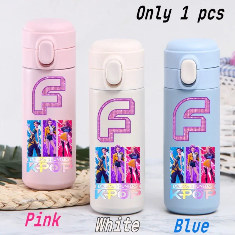 KPop 420ML Insulated Thermos Cup - Stylish Water Bottle Gift