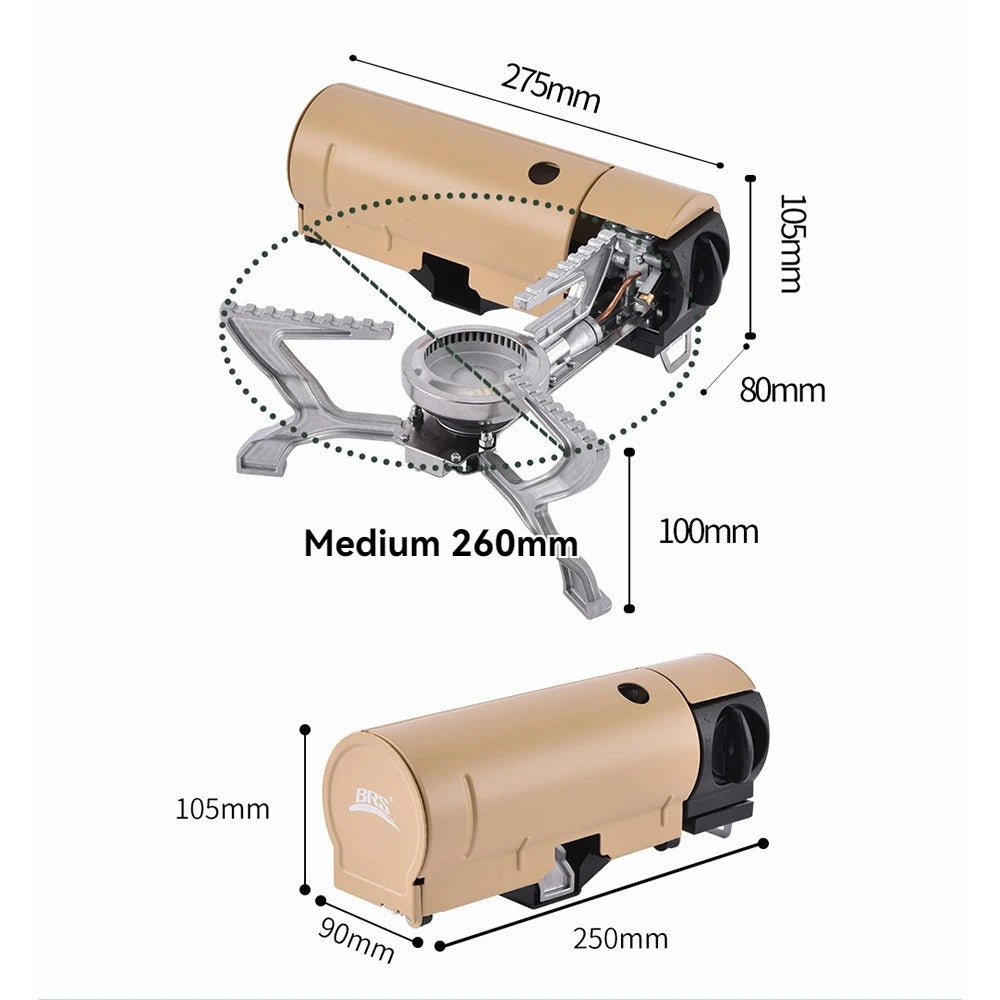 BRS-99 3800W Portable Camping Stove - Ultra-Fast Outdoor Cooker
