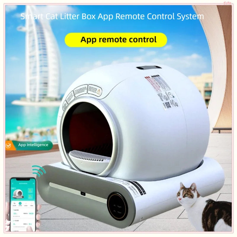 Automatic Self-Cleaning Cat Litter Box with APP Control - Odor-Free
