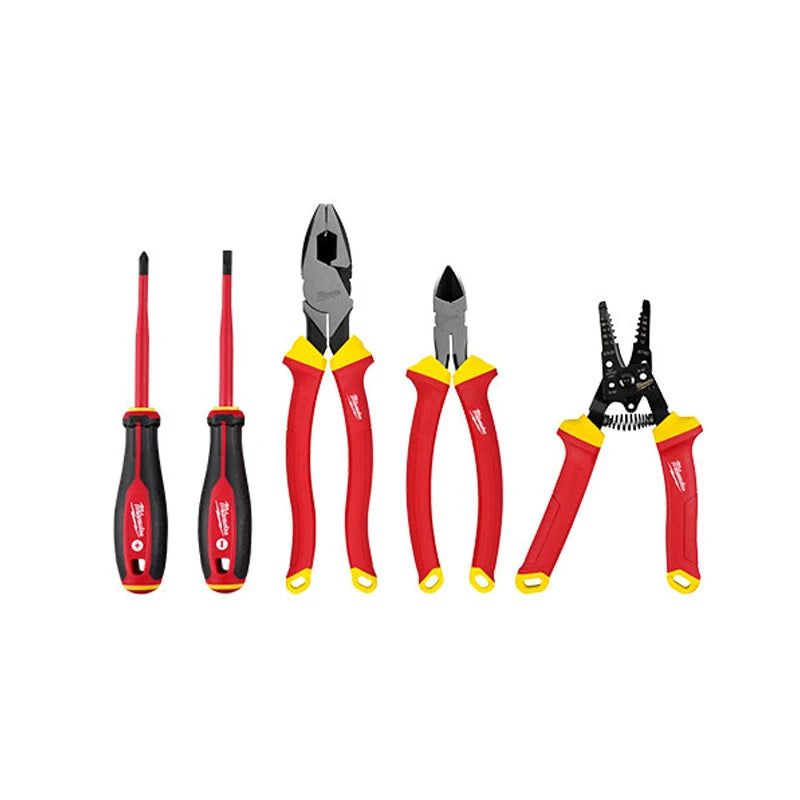 Milwaukee 5-Pack Insulated Electrician Tool Set - Safe & Durable
