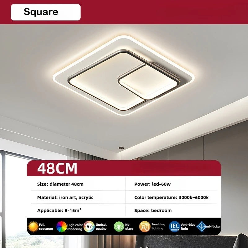 Smart Dimmable LED Ceiling Lamp - Modern Acrylic Fixture for Home