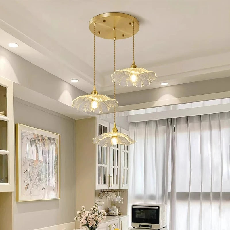 Elegant Retro French Glass Pendant Chandelier for Stylish Spaces