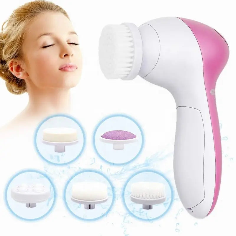 5-in-1 Electric Facial Cleaner & Massager for Deep Skin Purification