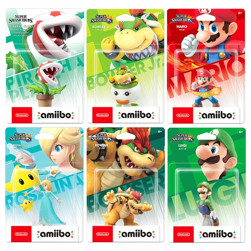 Nintendo Amiibo - Super Smash Bros. Series with Mar, Peach, Yoshi & Bowser Jr.
