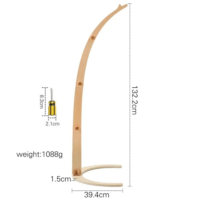Wooden Baby Mobile Rattle Toy for Newborns - 0-12 Months