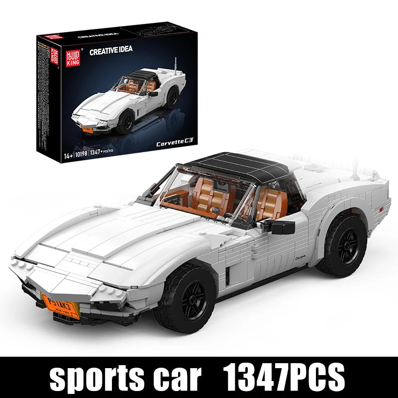 1347Pcs Vintage Super Sport Car Building Block Set for Kids