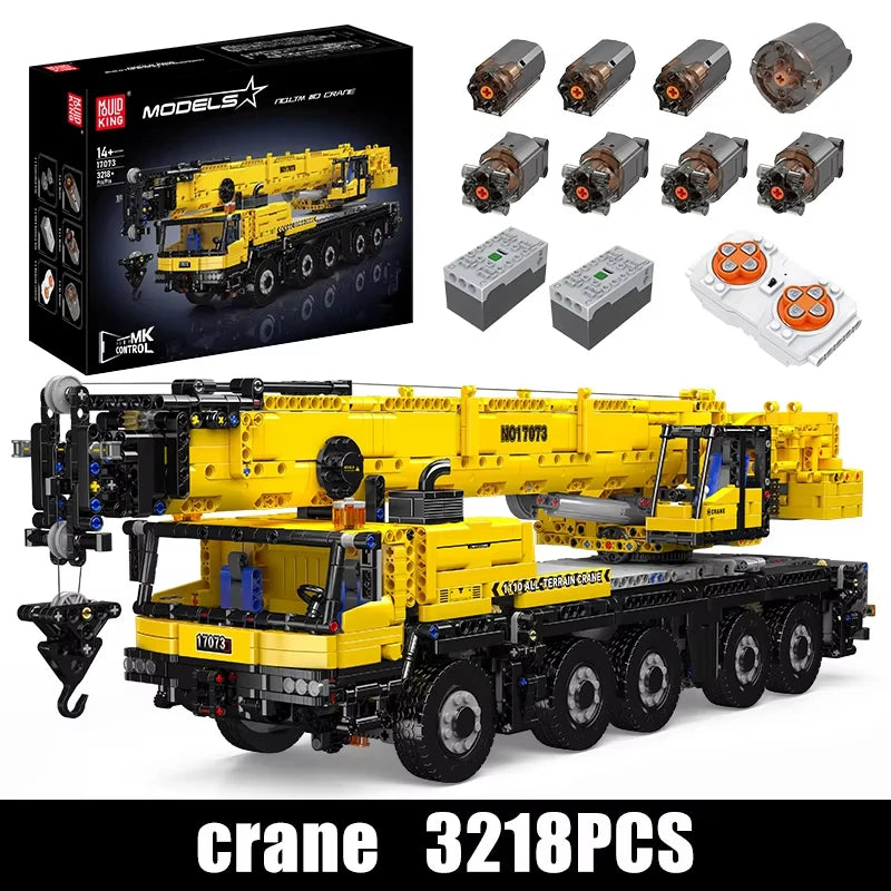 MOULD KING 3218Pcs Remote Control Mobile Crane Building Blocks Toy